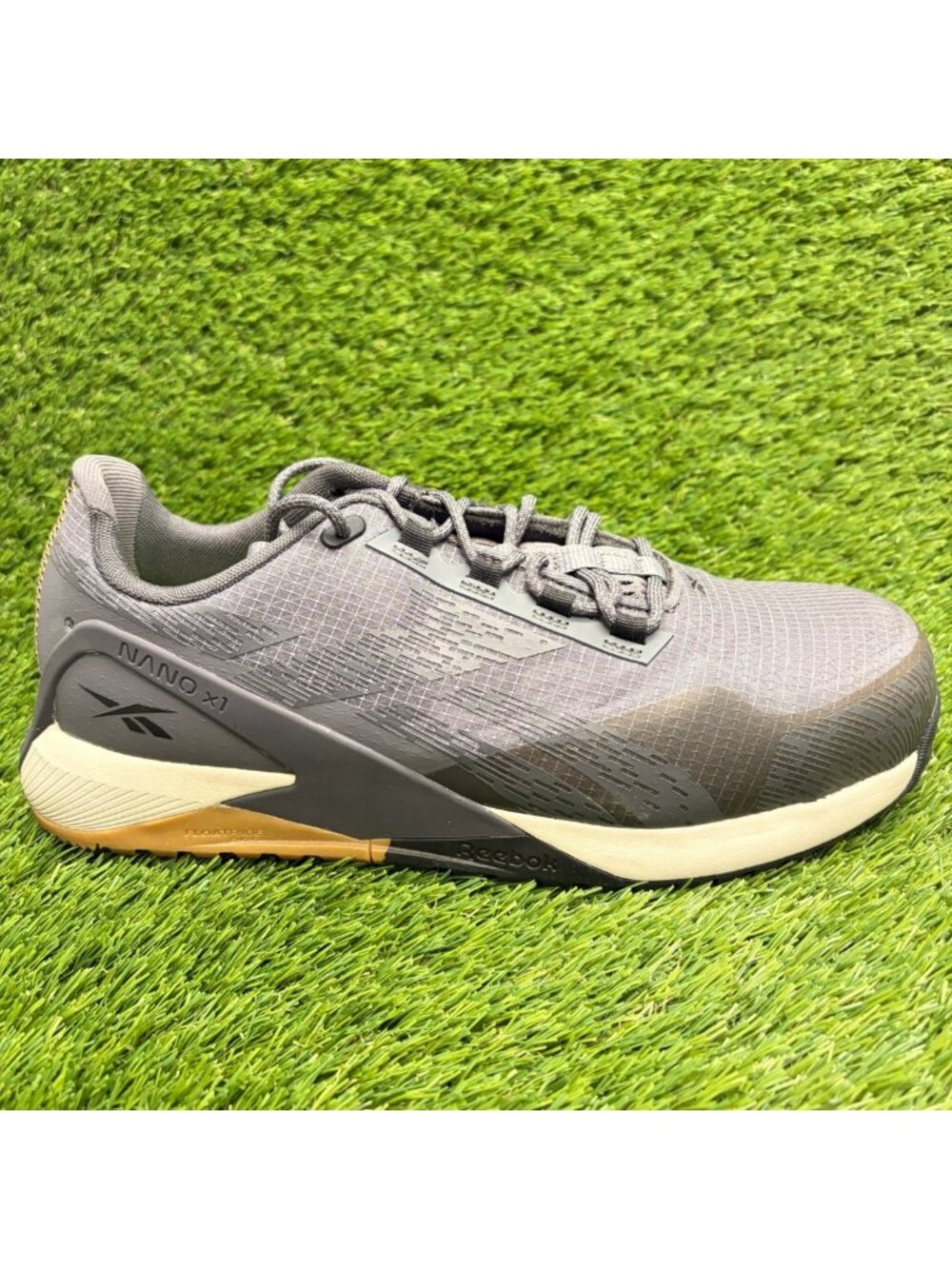 Reebok Nano X1 Adventure Mens Size 10 Gray Black Composite Safety Toe Work Shoes